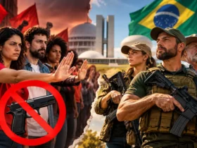 ## Quadro comparativo: esquerda versus direita sobre o acesso às armas | Tema | Posição comum em setores da esquerda | Posição comum em setores da direita | |---|---|---| | **Controle de armas** | Defende regras mais rigorosas para reduzir riscos e prevenir a violência. | Defende maior acesso legal para cidadãos que atendam aos requisitos estabelecidos. | | **Segurança pública** | Prioriza a prevenção, a fiscalização e o fortalecimento das instituições públicas. | Destaca a legítima defesa, a autonomia individual e a atuação das forças de segurança. | | **Liberdade individual** | Considera que o exercício desse direito deve levar em conta os riscos para a coletividade. | Enfatiza o direito de decidir sobre a própria proteção dentro dos limites legais. | | **Legítima defesa** | Pode reconhecer esse direito, mas tende a questionar a ampliação da circulação de armas como solução de segurança. | Costuma defender que cidadãos legalmente habilitados tenham meios de proteção pessoal. | | **Papel do Estado** | Ressalta a responsabilidade estatal de prevenir crimes e proteger a população. | Valoriza a segurança pública, mas também defende maior autonomia dos cidadãos em determinadas situações. | | **Fiscalização** | Geralmente apoia controles rigorosos, rastreamento e medidas preventivas. | Pode apoiar a fiscalização, mas frequentemente questiona restrições consideradas excessivas. | | **Combate à criminalidade** | Dá ênfase à prevenção, à investigação e à redução da circulação indevida de armas. | Dá ênfase à punição de criminosos, à legítima defesa e ao acesso legal responsável. | | **Principal preocupação** | Reduzir os riscos associados à circulação e ao uso indevido de armas. | Evitar que restrições excessivas limitem a liberdade e as possibilidades legais de defesa. | **Importante:** o quadro apresenta tendências gerais do debate político, e não regras absolutas. Existem diferenças dentro da esquerda e da direita, e os posicionamentos variam conforme o país, o partido e as circunstâncias.